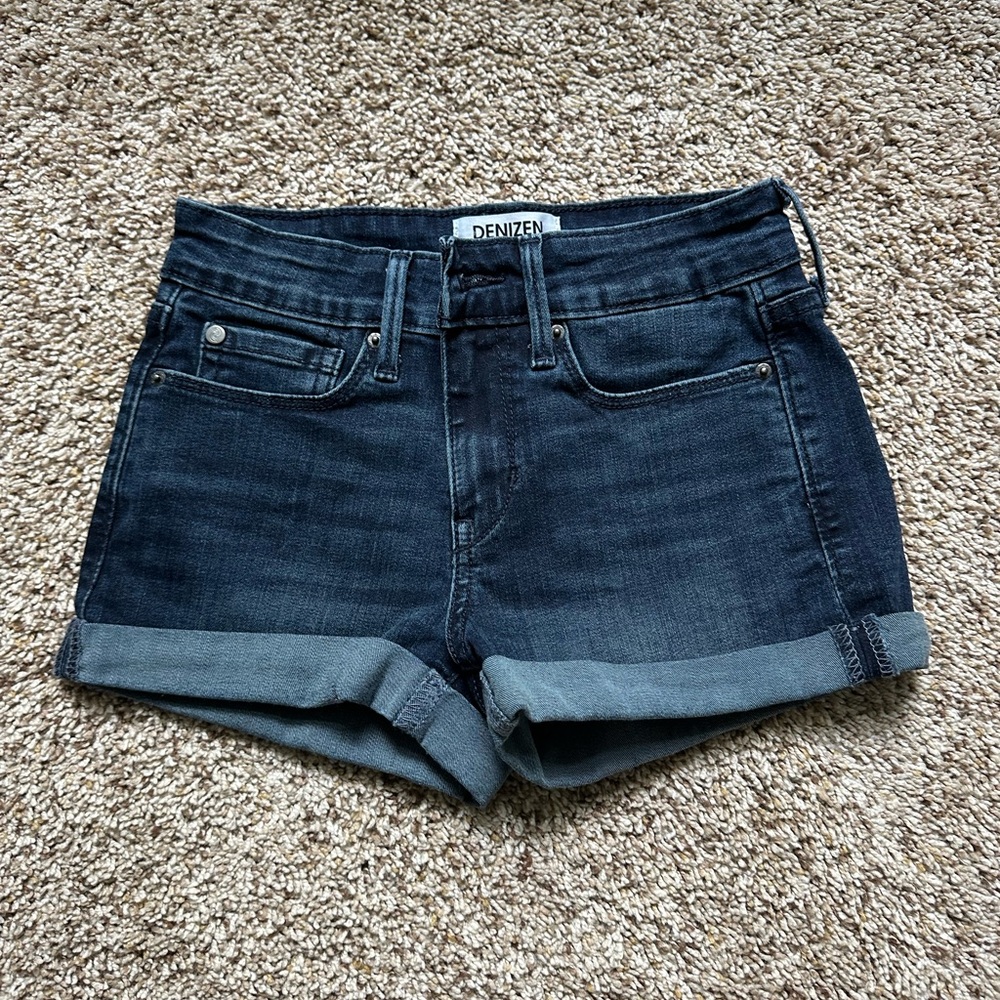Levi's Blue Jean Shorts Frayed Hem